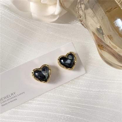 Heart Alloy Stud Earring mySite