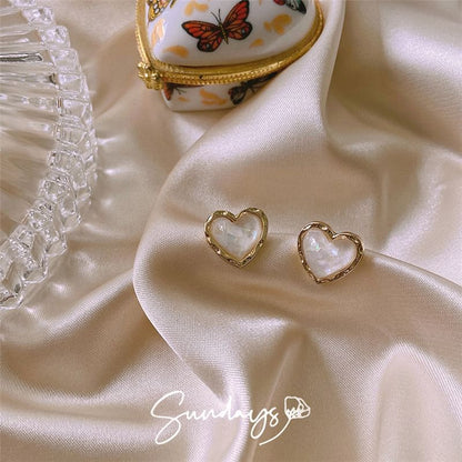 Heart Alloy Stud Earring mySite