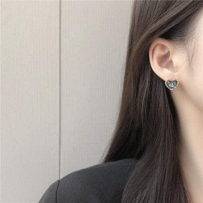 Heart Alloy Stud Earring mySite