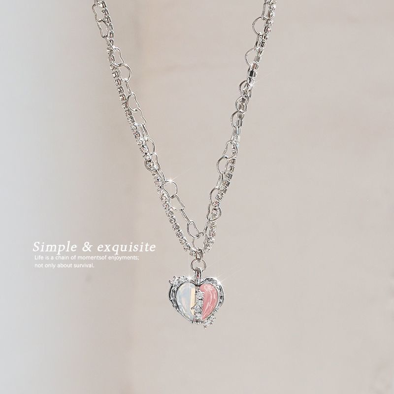 Heart Rhinestone Pendant Alloy Necklace (Various Designs) mySite