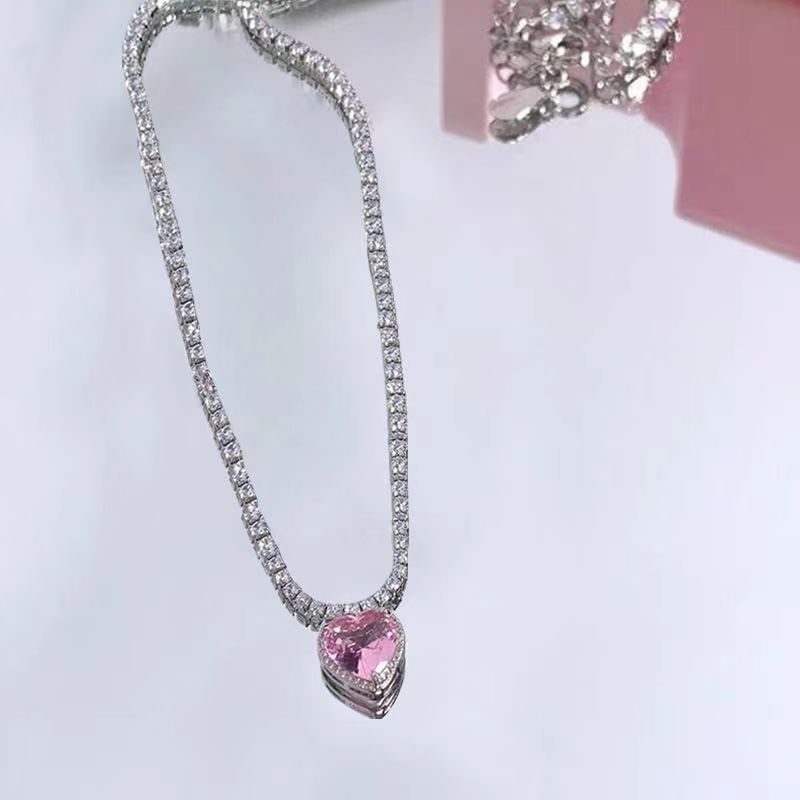 Heart Rhinestone Pendant Alloy Choker mySite