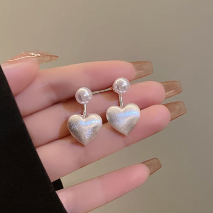 Heart Faux Pearl Alloy Ear Jacket mySite