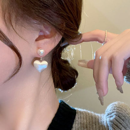 Heart Faux Pearl Alloy Ear Jacket mySite