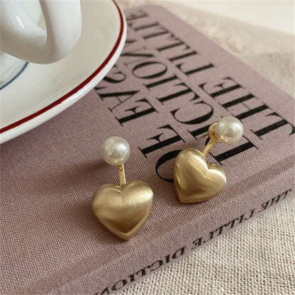 Heart Faux Pearl Alloy Ear Jacket mySite