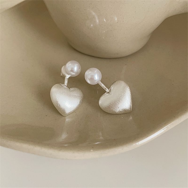 Heart Faux Pearl Alloy Ear Jacket mySite