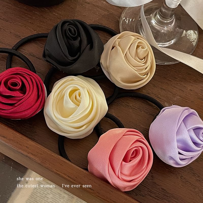 Flower Satin Hair Tie SpreePicky