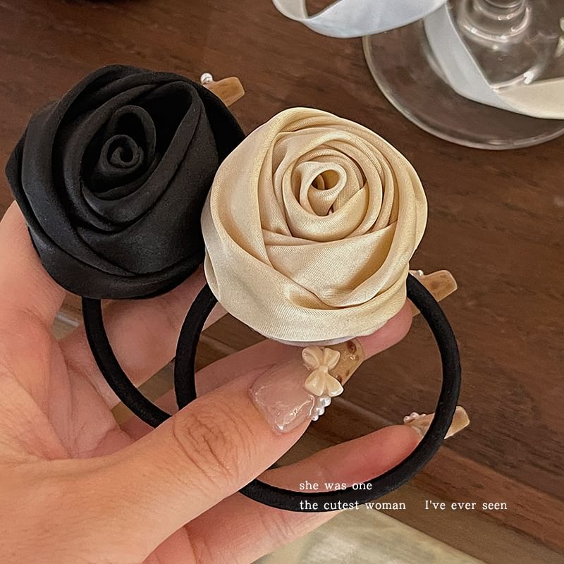 Flower Satin Hair Tie SpreePicky