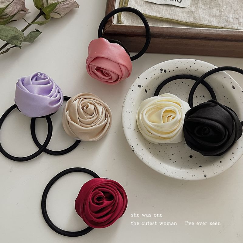 Flower Satin Hair Tie SpreePicky