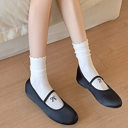 Bow Print Ribbed Socks Set SpreePicky