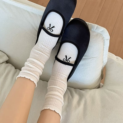 Bow Print Ribbed Socks Set SpreePicky