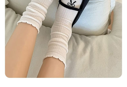 Bow Print Ribbed Socks Set SpreePicky