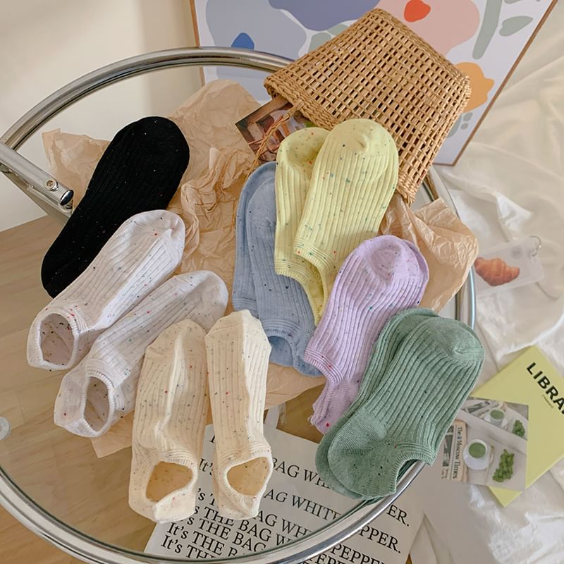 Ribbed No Show Socks Set SpreePicky