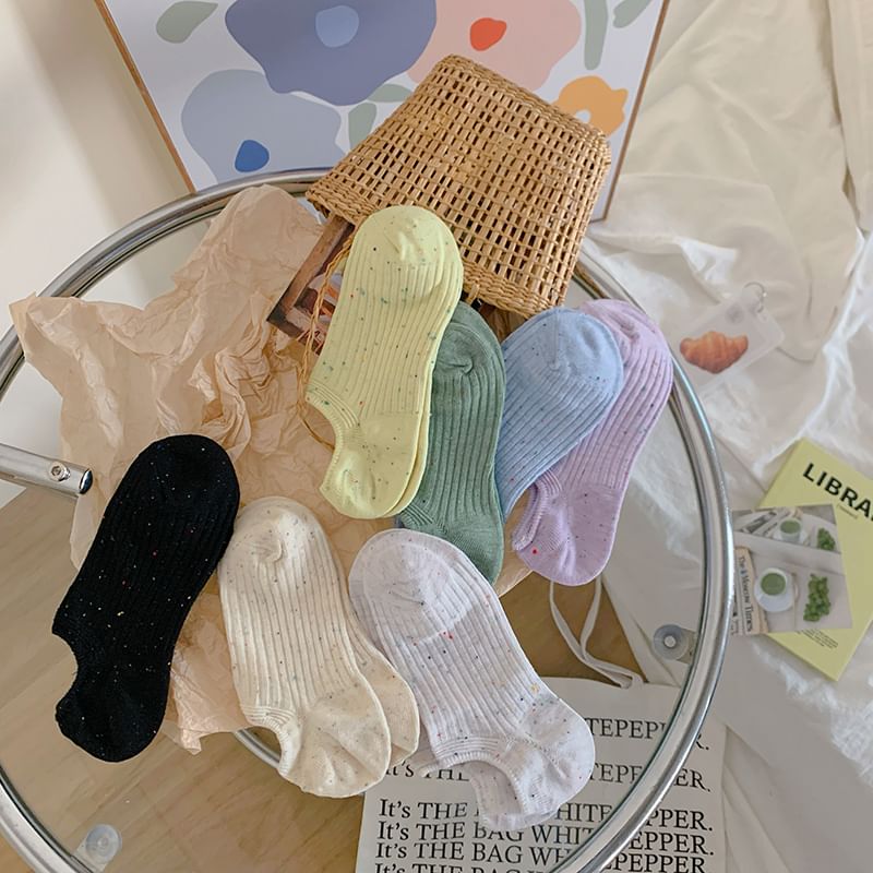 Ribbed No Show Socks Set SpreePicky