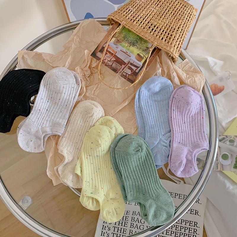 Ribbed No Show Socks Set SpreePicky