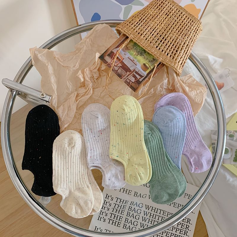 Ribbed No Show Socks Set SpreePicky