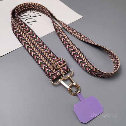 Patterned Fabric Phone Lanyard with Lanyard Pad SpreePicky