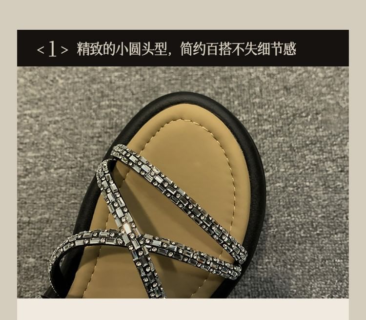 Platform Rhinestone Sandals SpreePicky