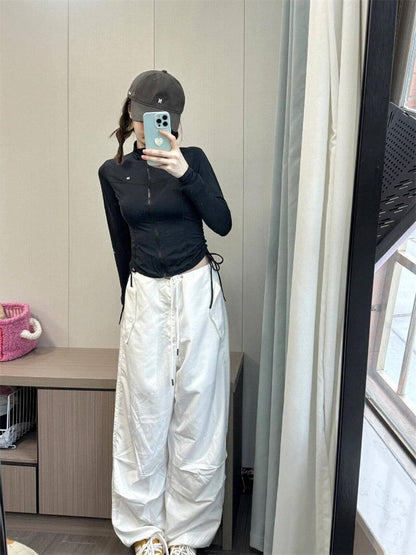 Low Waist Plain Wide Leg Pants (Various Designs) SpreePicky