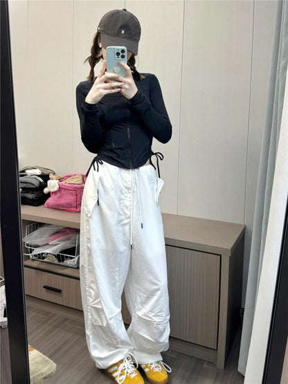 Low Waist Plain Wide Leg Pants (Various Designs) SpreePicky