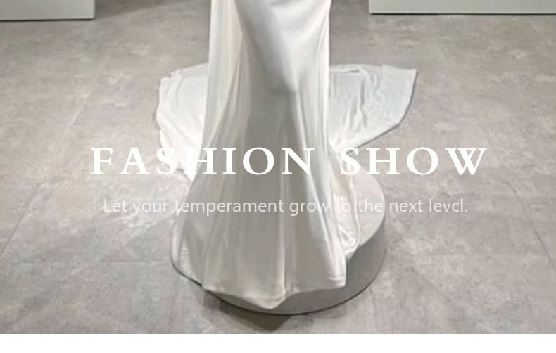 Strapless Gown Plain Mermaid Wedding FashionChic