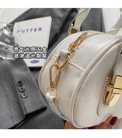 Plain Faux Leather Bowler Bag mySite