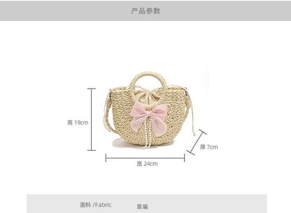 Set: Top Handle Woven Crossbody Bag + Scarf mySite