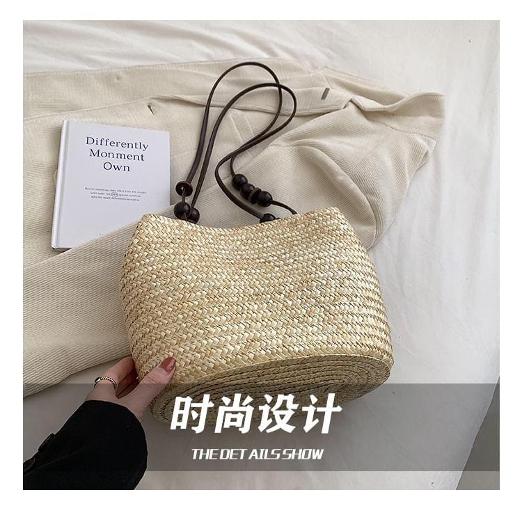 Beaded Woven Tote Bag mySite