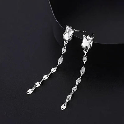 Rose Alloy Dangle Earring mySite