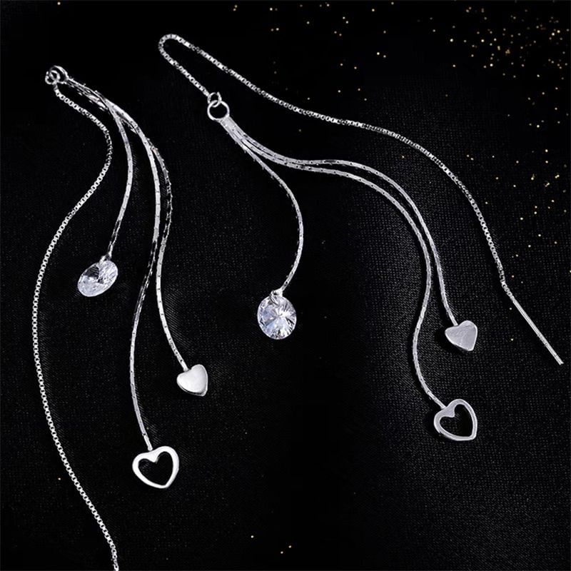 Heart Alloy Threader Earring mySite