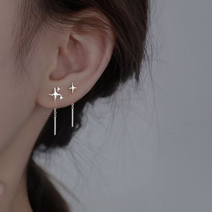 Star Asymmetrical Alloy Threader Earring mySite