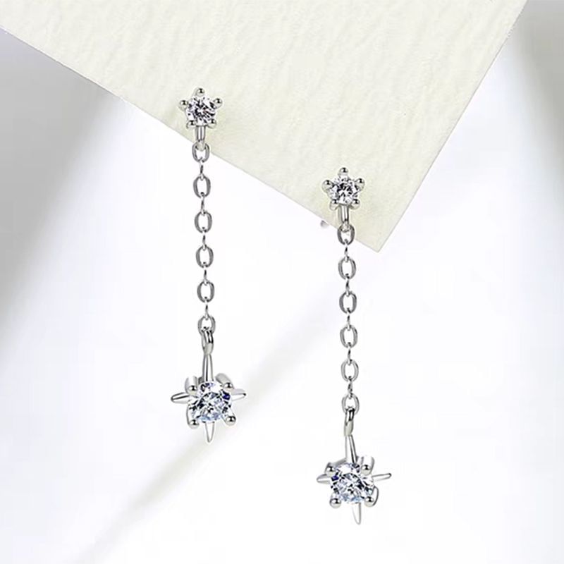 Star Rhinestone Alloy Dangle Earring mySite