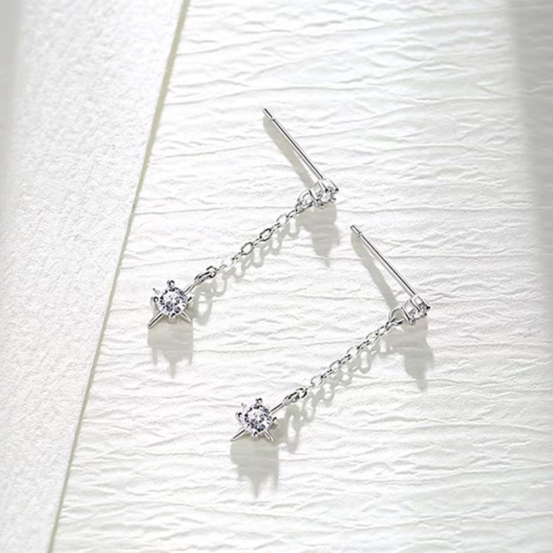 Star Rhinestone Alloy Dangle Earring mySite