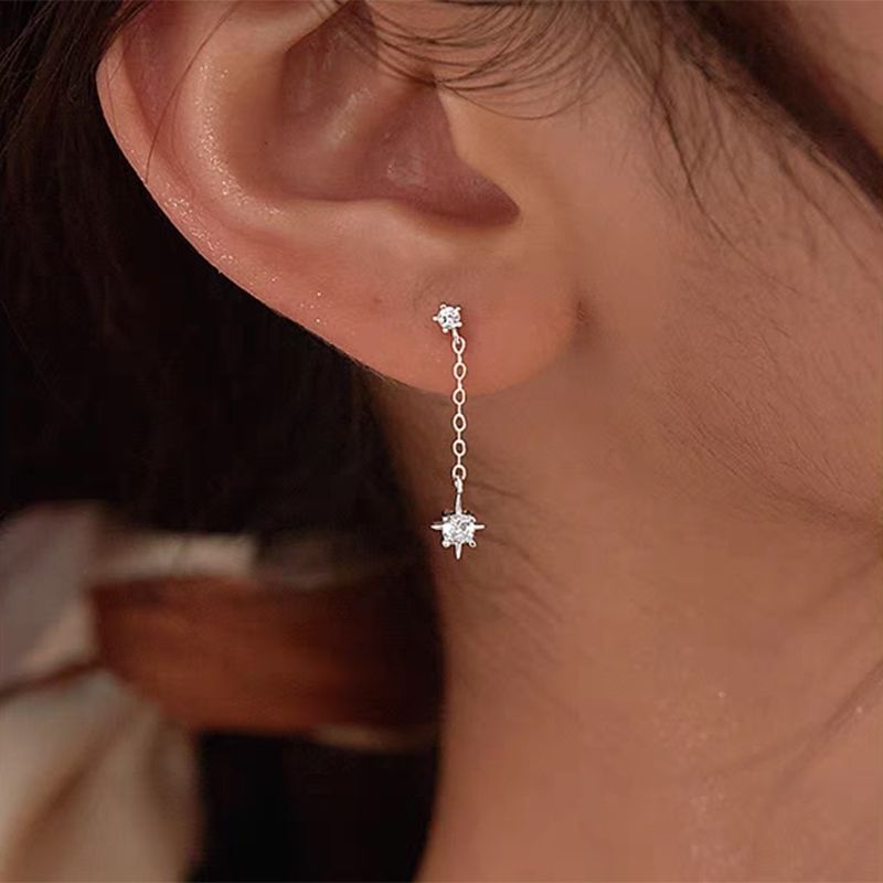 Star Rhinestone Alloy Dangle Earring mySite