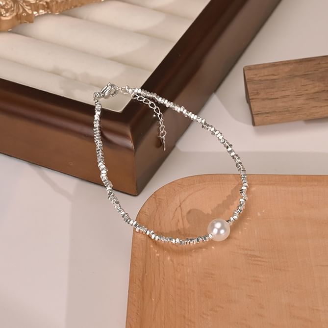 Faux Pearl Alloy Bracelet mySite