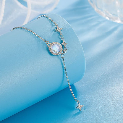 Planet Rhinestone Alloy Lariat Necklace mySite