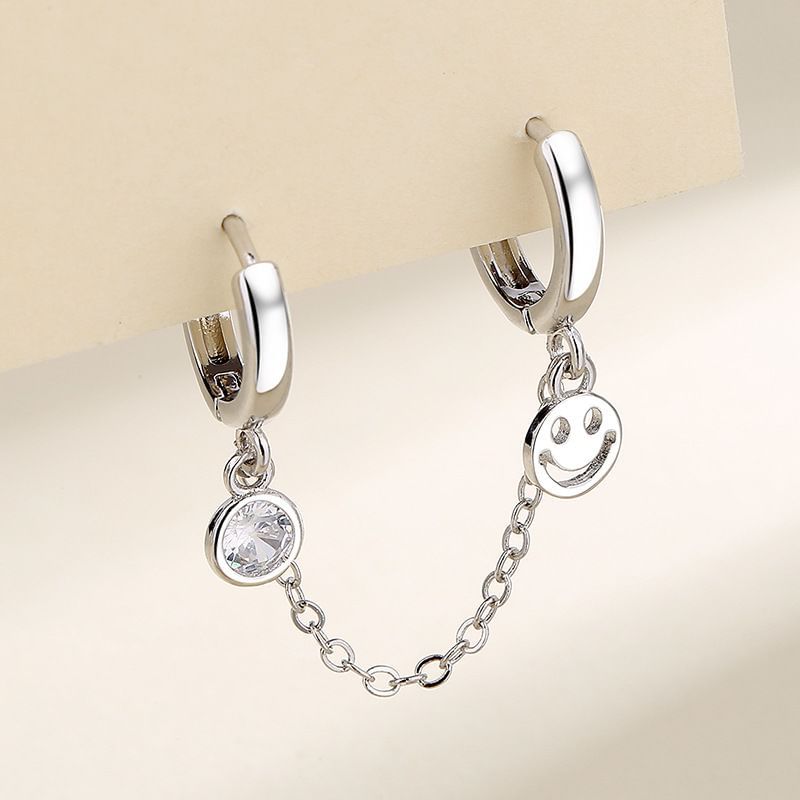 Chained Alloy Huggie Earring (Various Designs) mySite