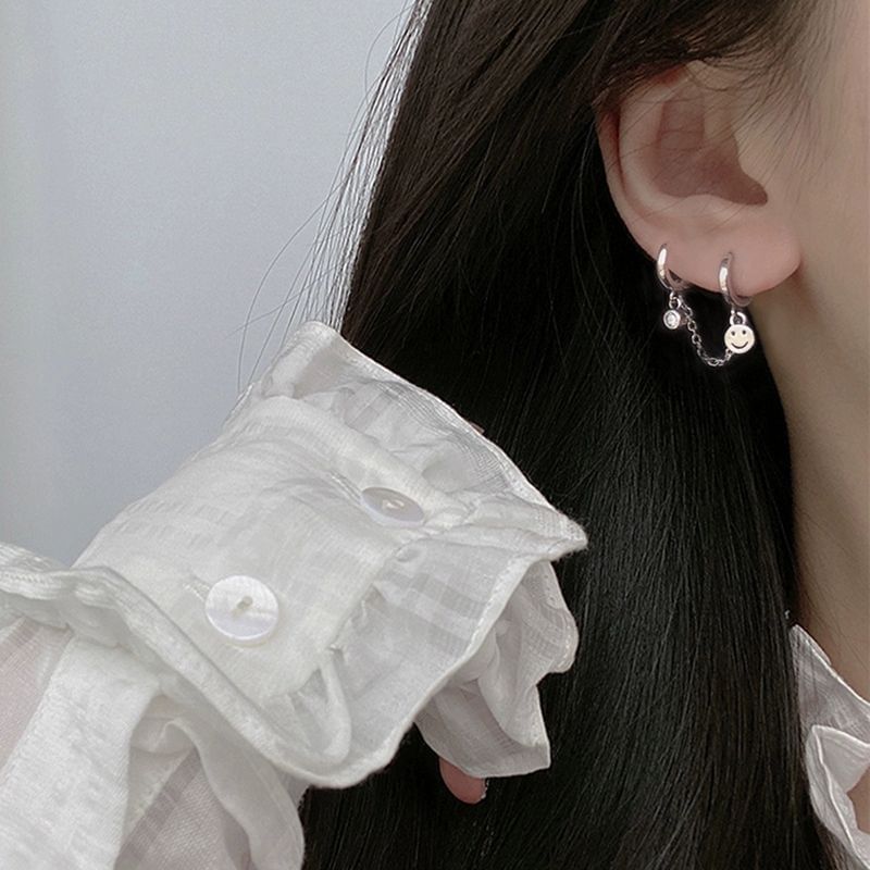 Chained Alloy Huggie Earring (Various Designs) mySite