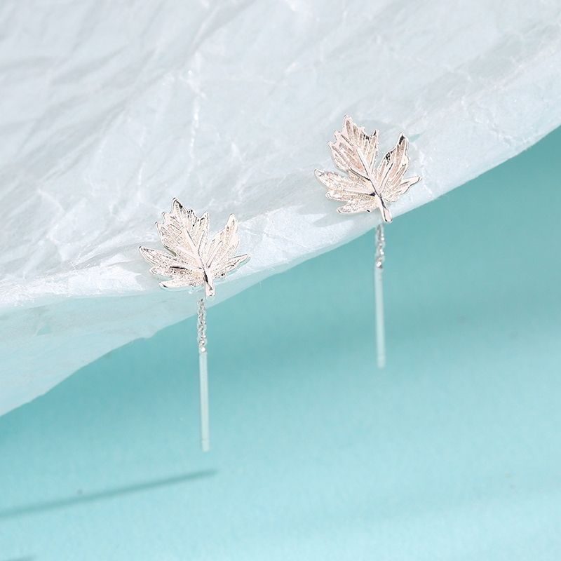 Leaf Alloy Threader Earring mySite