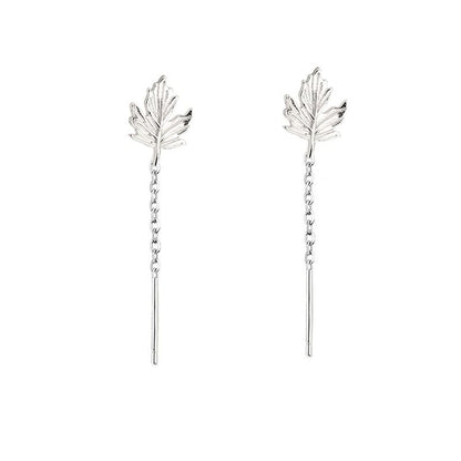 Leaf Alloy Threader Earring mySite