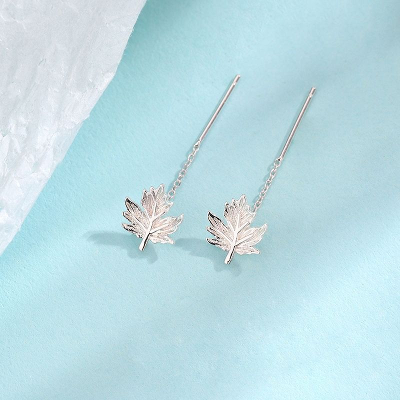 Leaf Alloy Threader Earring mySite