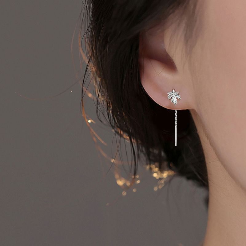 Leaf Alloy Threader Earring mySite