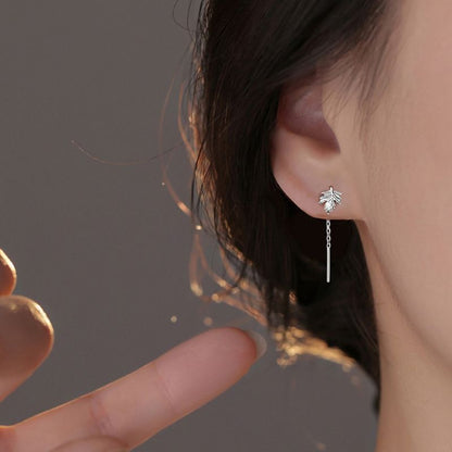 Leaf Alloy Threader Earring mySite