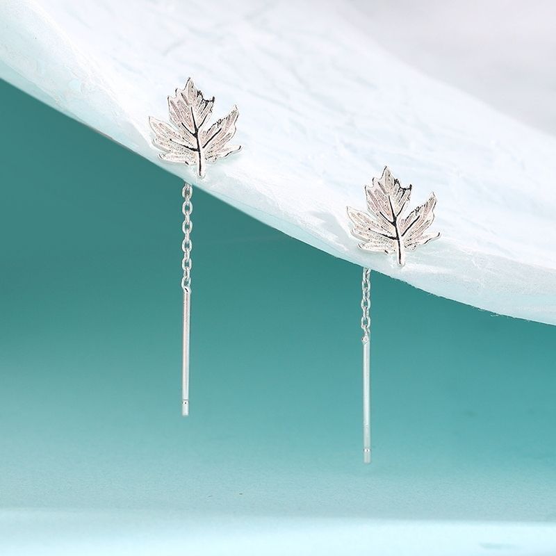 Leaf Alloy Threader Earring mySite