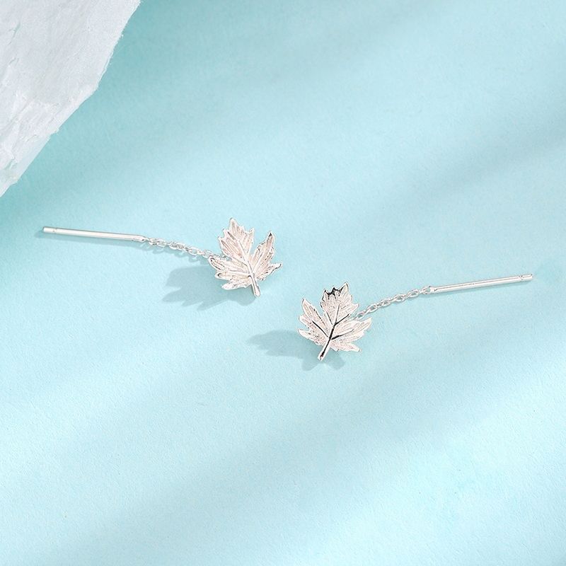 Leaf Alloy Threader Earring mySite