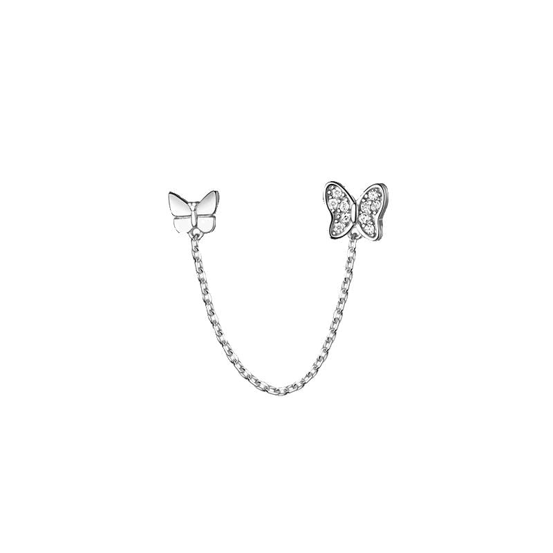 Butterfly Chained Alloy Stud Earring mySite