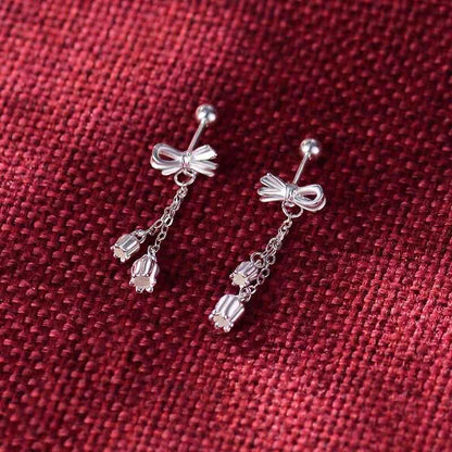 Bow Alloy Dangle Earring mySite