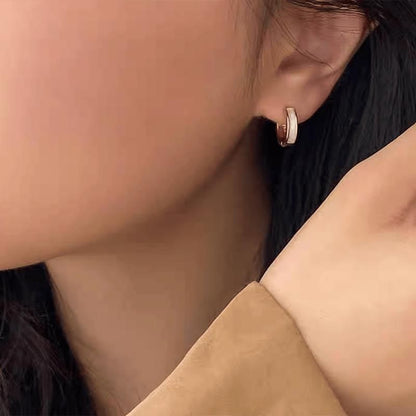 Glaze Alloy Huggie Earring mySite