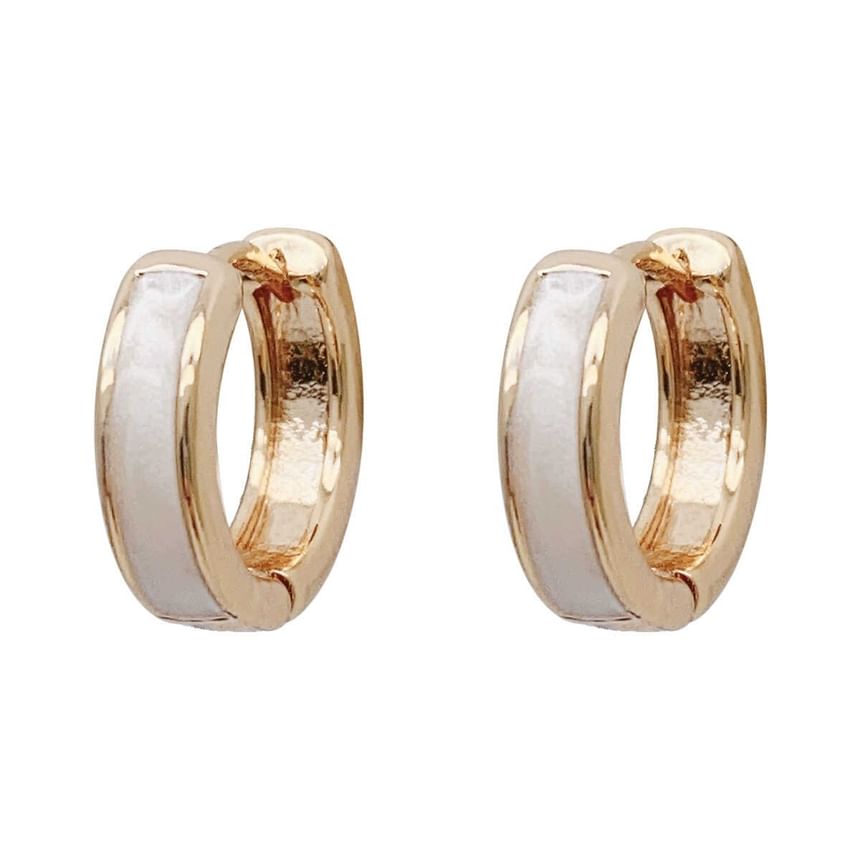 Glaze Alloy Huggie Earring mySite