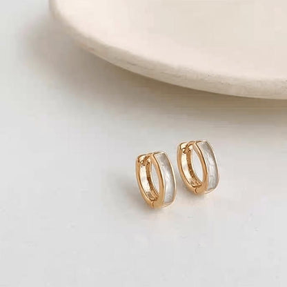 Glaze Alloy Huggie Earring mySite