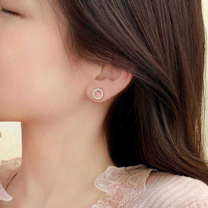 Faux Gemstone Bead Alloy Stud Earring mySite